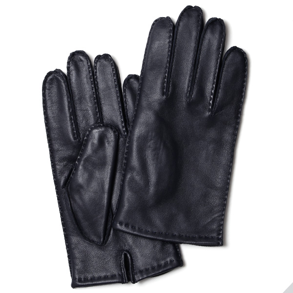 KURODA(クロダ) 羊革(ラムスキン) メンズ 手袋 ネイビー