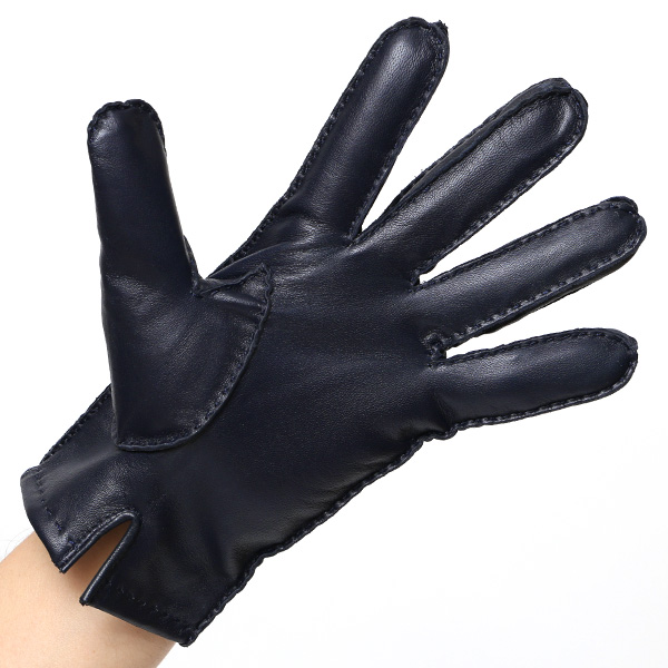 KURODA(クロダ) 本革 メンズ 手袋 ブルー ネイビー 青色 スマホ ギフト ラッピング 化粧箱付き ラッピング対応 高級 おしゃれ 日本メーカー