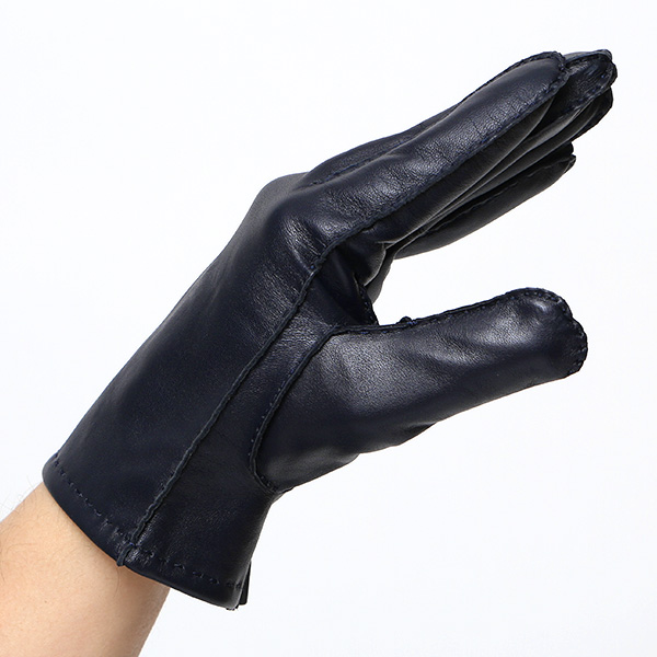 KURODA(クロダ) 本革 メンズ 手袋 ブルー ネイビー 青色 スマホ ギフト ラッピング 化粧箱付き ラッピング対応 高級 おしゃれ 日本メーカー