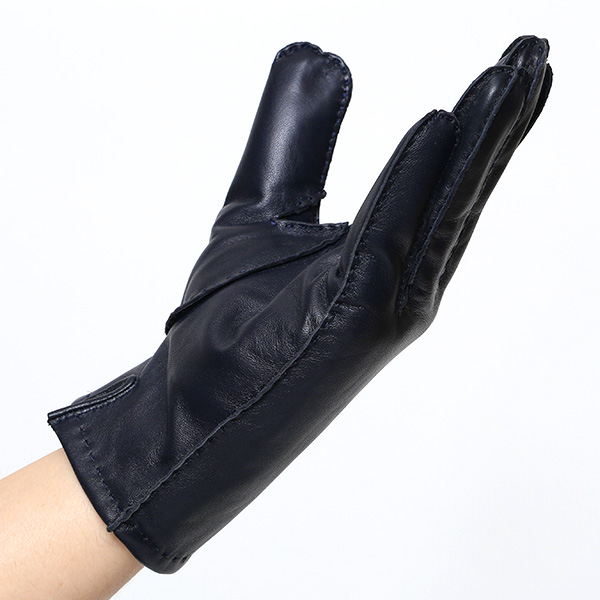 KURODA(クロダ) 本革 メンズ 手袋 ブルー ネイビー 青色 スマホ ギフト ラッピング 化粧箱付き ラッピング対応 高級 おしゃれ 日本メーカー