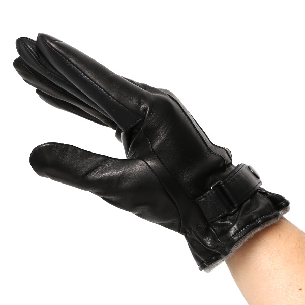  手袋 メンズ 本革 カシミヤ裏地 スマホ対応 箱付き 日本製 ブランド ブラック 黒 黒色 防寒 レザー 国産 グローブ オールレザー 仔羊革 クリスマス プレゼント ラッピング 通勤 通学 秋冬 カシミア 男性 大人 高級 KURODA(クロダ)