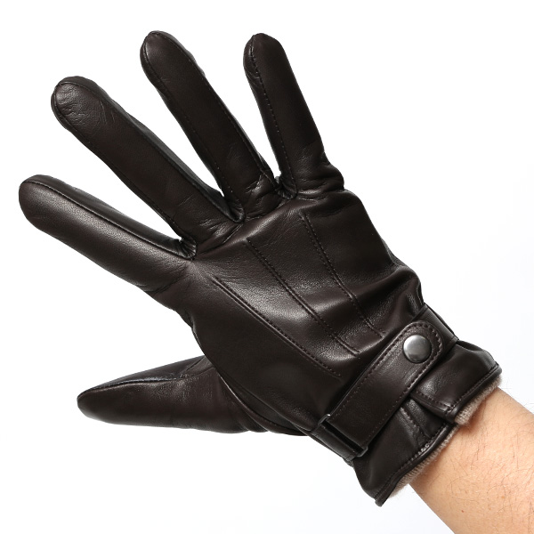  手袋 メンズ 本革 カシミヤ裏地 スマホ対応 箱付き 日本製 ブランド ダークブラウン ブラウン 茶 茶色 防寒 レザー 国産 グローブ オールレザー 仔羊革 クリスマス プレゼント ラッピング 通勤 通学 秋冬 カシミア 男性 大人 高級 KURODA(クロダ)