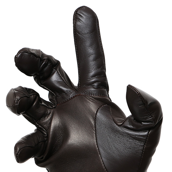  手袋 メンズ 本革 カシミヤ裏地 スマホ対応 箱付き 日本製 ブランド ダークブラウン ブラウン 茶 茶色 防寒 レザー 国産 グローブ オールレザー 仔羊革 クリスマス プレゼント ラッピング 通勤 通学 秋冬 カシミア 男性 大人 高級 KURODA(クロダ)