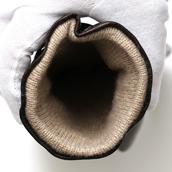  手袋 メンズ 本革 カシミヤ裏地 スマホ対応 箱付き 日本製 ブランド ダークブラウン ブラウン 茶 茶色 防寒 レザー 国産 グローブ オールレザー 仔羊革 クリスマス プレゼント ラッピング 通勤 通学 秋冬 カシミア 男性 大人 高級 KURODA(クロダ)