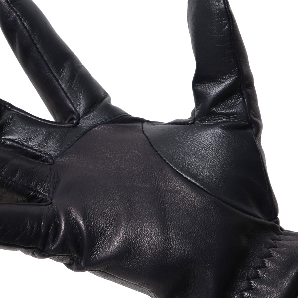  手袋 メンズ 本革 カシミヤ裏地 スマホ対応 箱付き 日本製 ブランド ブルー ネイビー 青色 防寒 レザー 国産 グローブ オールレザー 仔羊革 クリスマス プレゼント ラッピング 通勤 通学 秋冬 カシミア 男性 大人 高級 KURODA(クロダ)