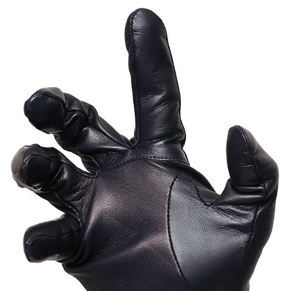  手袋 メンズ 本革 カシミヤ裏地 スマホ対応 箱付き 日本製 ブランド ブルー ネイビー 青色 防寒 レザー 国産 グローブ オールレザー 仔羊革 クリスマス プレゼント ラッピング 通勤 通学 秋冬 カシミア 男性 大人 高級 KURODA(クロダ)