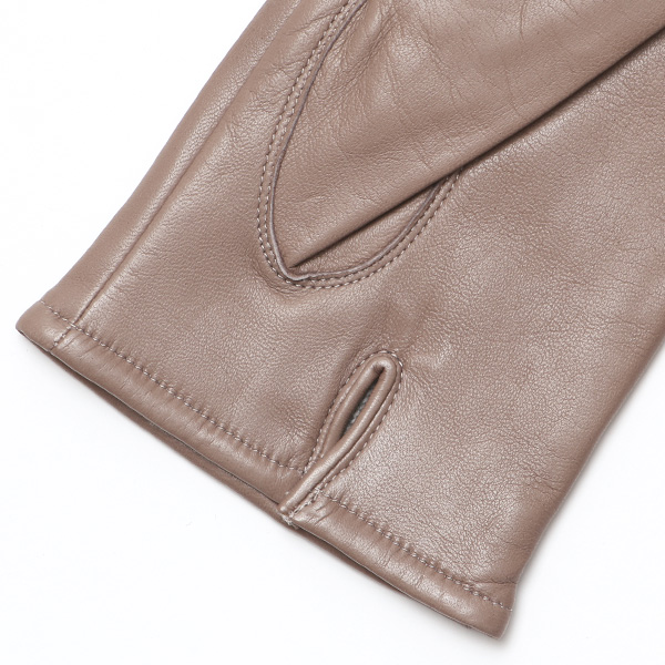  手袋 メンズ カシミヤ裏地 イタリア製仔羊革 国産 グレー グレイ 灰色 本革 レザー グローブ 防寒 KURODA(クロダ)