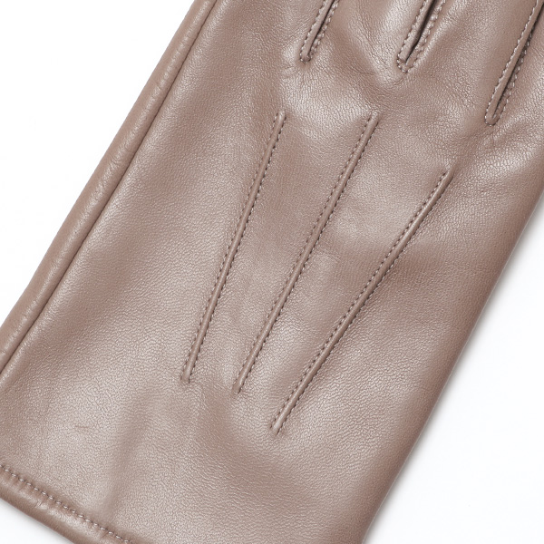  手袋 メンズ カシミヤ裏地 イタリア製仔羊革 国産 グレー グレイ 灰色 本革 レザー グローブ 防寒 KURODA(クロダ)