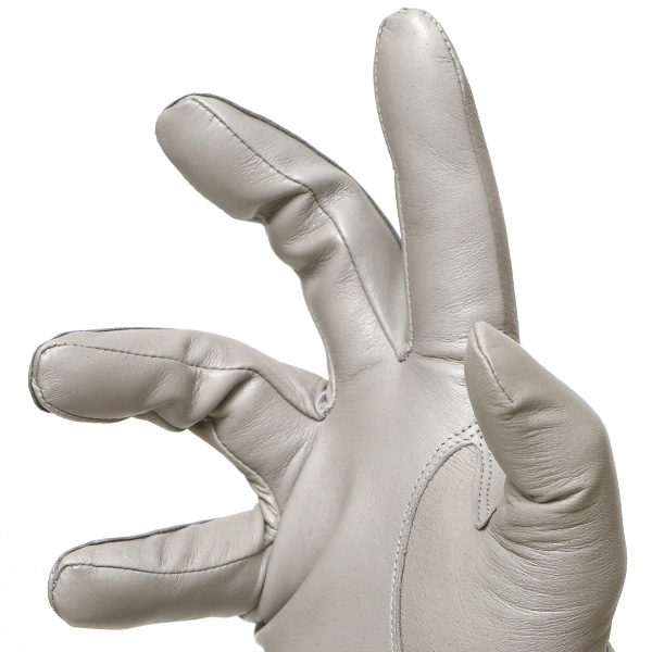  手袋 メンズ カシミヤ裏地 イタリア製仔羊革 国産 ライトグレー グレー グレイ 灰色 本革 レザー グローブ 防寒 KURODA(クロダ)