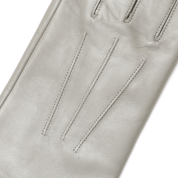  手袋 メンズ カシミヤ裏地 イタリア製仔羊革 国産 ライトグレー グレー グレイ 灰色 本革 レザー グローブ 防寒 KURODA(クロダ)