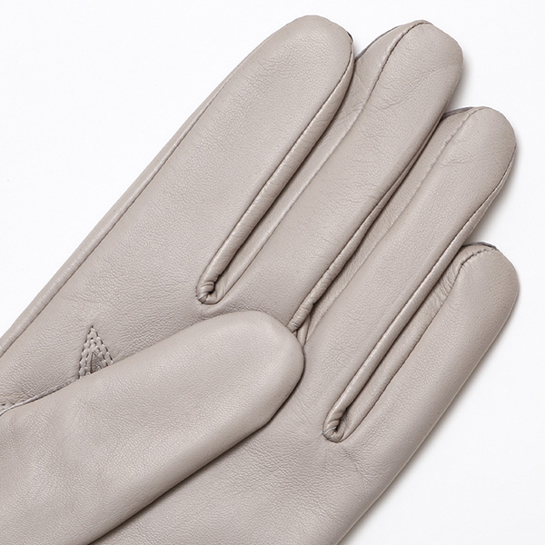  手袋 メンズ カシミヤ裏地 イタリア製仔羊革 国産 グレー グレイ 灰色 本革 レザー グローブ 防寒 KURODA(クロダ)
