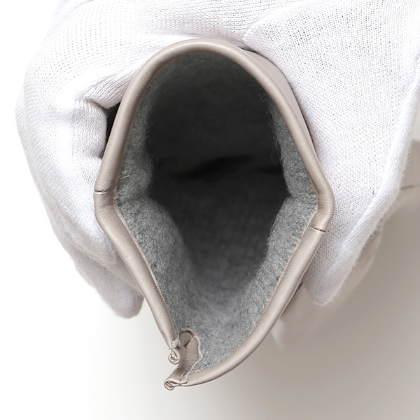  手袋 メンズ カシミヤ裏地 イタリア製仔羊革 国産 グレー グレイ 灰色 本革 レザー グローブ 防寒 KURODA(クロダ)