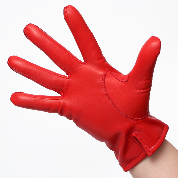  手袋 メンズ カシミヤ裏地 イタリア製仔羊革 国産 レッド ワイン 赤色 本革 レザー グローブ 防寒 KURODA(クロダ)