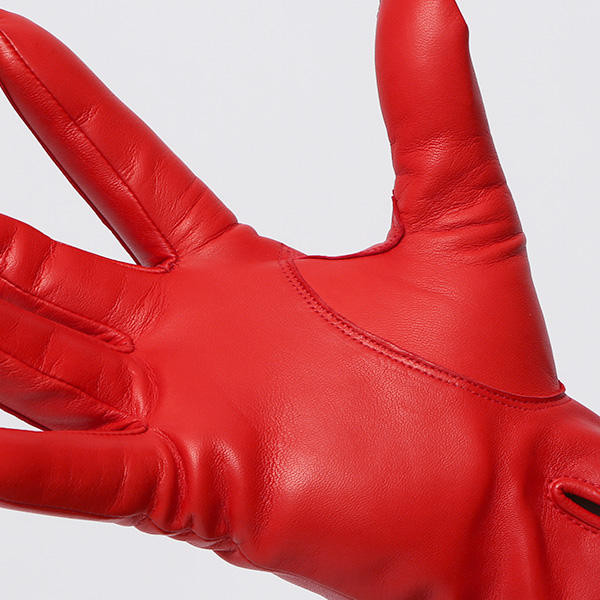  手袋 メンズ カシミヤ裏地 イタリア製仔羊革 国産 レッド ワイン 赤色 本革 レザー グローブ 防寒 KURODA(クロダ)