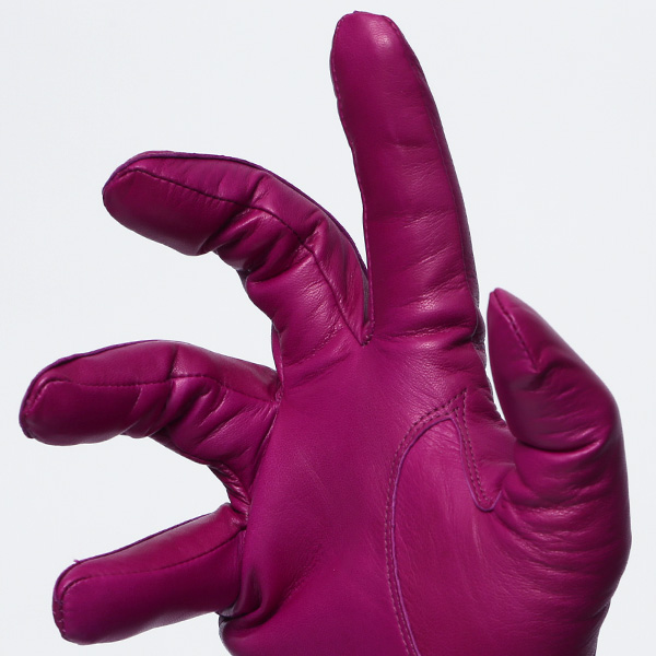  手袋 メンズ カシミヤ裏地 イタリア製仔羊革 国産 レッド ワイン 赤色 本革 レザー グローブ 防寒 KURODA(クロダ)