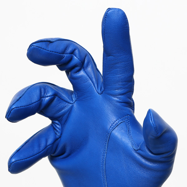  手袋 メンズ カシミヤ裏地 イタリア製仔羊革 国産 ブルー ネイビー 青色 本革 レザー グローブ 防寒 KURODA(クロダ)