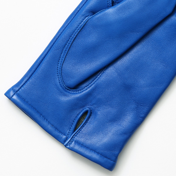  手袋 メンズ カシミヤ裏地 イタリア製仔羊革 国産 ブルー ネイビー 青色 本革 レザー グローブ 防寒 KURODA(クロダ)