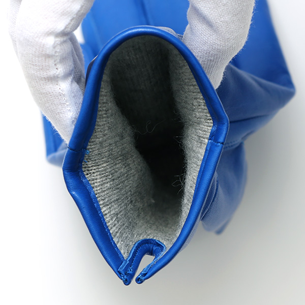  手袋 メンズ カシミヤ裏地 イタリア製仔羊革 国産 ブルー ネイビー 青色 本革 レザー グローブ 防寒 KURODA(クロダ)