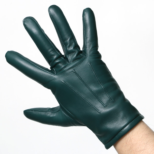  手袋 メンズ カシミヤ裏地 イタリア製仔羊革 国産 ブルー ネイビー 青色 本革 レザー グローブ 防寒 KURODA(クロダ)