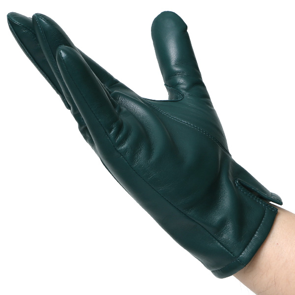  手袋 メンズ カシミヤ裏地 イタリア製仔羊革 国産 ブルー ネイビー 青色 本革 レザー グローブ 防寒 KURODA(クロダ)