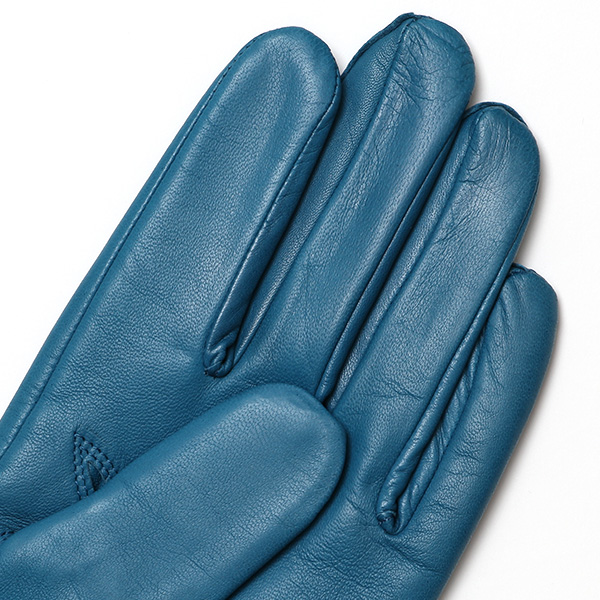  手袋 メンズ カシミヤ裏地 イタリア製仔羊革 国産 ブルー ネイビー 青色 本革 レザー グローブ 防寒 KURODA(クロダ)