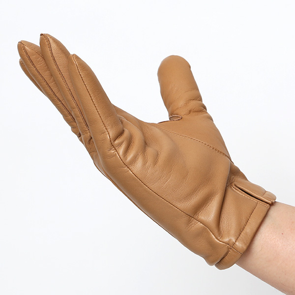  手袋 メンズ カシミヤ裏地 イタリア製仔羊革 国産 ベージュ 肌色 本革 レザー グローブ 防寒 KURODA(クロダ)