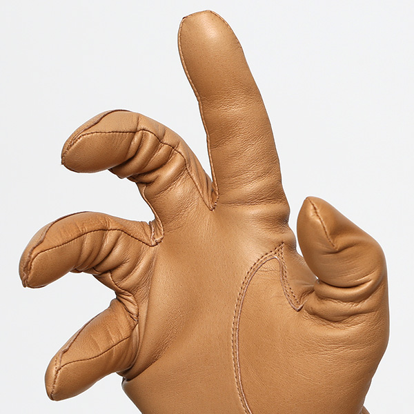  手袋 メンズ カシミヤ裏地 イタリア製仔羊革 国産 ベージュ 肌色 本革 レザー グローブ 防寒 KURODA(クロダ)