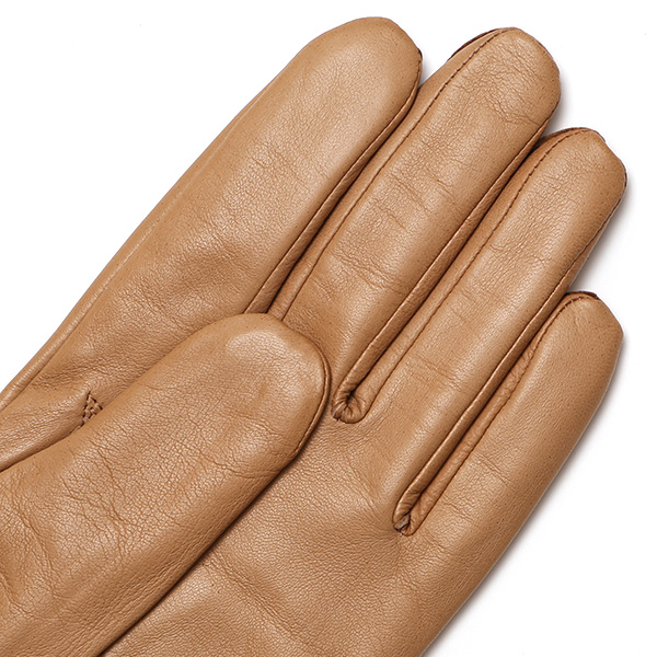  手袋 メンズ カシミヤ裏地 イタリア製仔羊革 国産 ベージュ 肌色 本革 レザー グローブ 防寒 KURODA(クロダ)