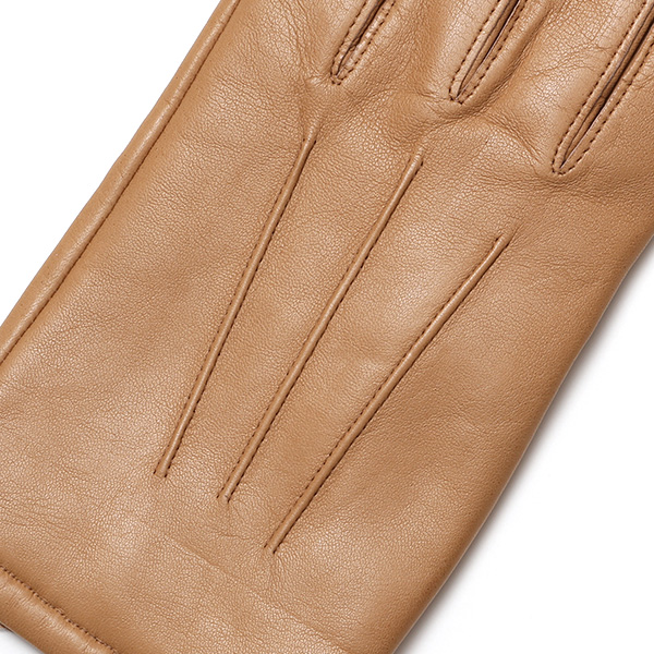  手袋 メンズ カシミヤ裏地 イタリア製仔羊革 国産 ベージュ 肌色 本革 レザー グローブ 防寒 KURODA(クロダ)