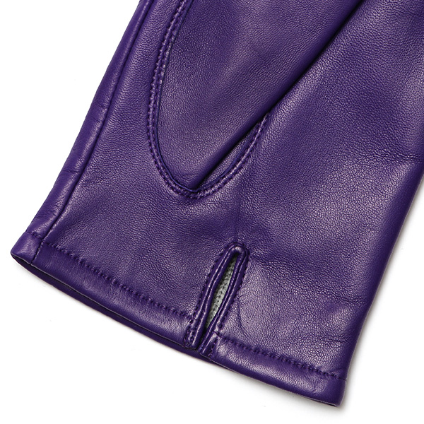  手袋 メンズ カシミヤ裏地 イタリア製仔羊革 国産 パープル 紫色 本革 レザー グローブ 防寒 KURODA(クロダ)