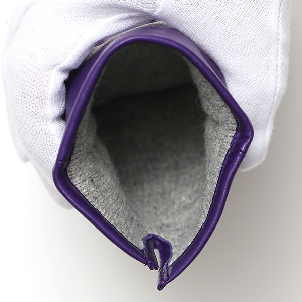  手袋 メンズ カシミヤ裏地 イタリア製仔羊革 国産 パープル 紫色 本革 レザー グローブ 防寒 KURODA(クロダ)