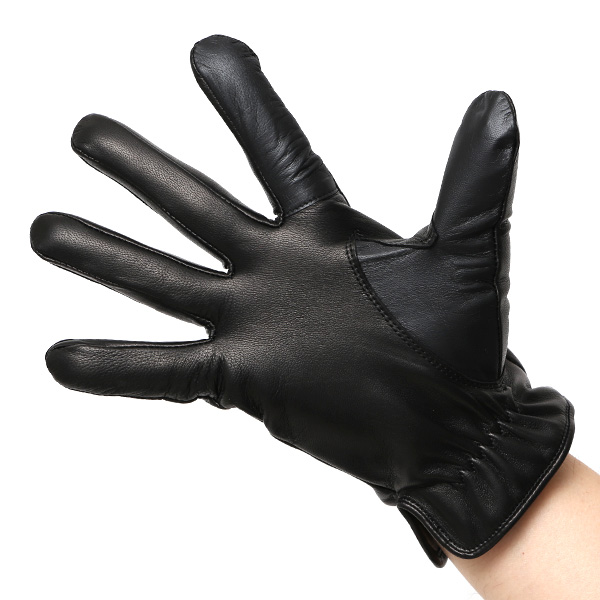  手袋 メンズ 本革 スマホ対応 カシミヤ裏地 ブラック 黒 黒色 仔羊革 日本製 レザー 防寒 グローブ ファッション スーツ フォーマル 通勤 キレイめ KURODA(クロダ)