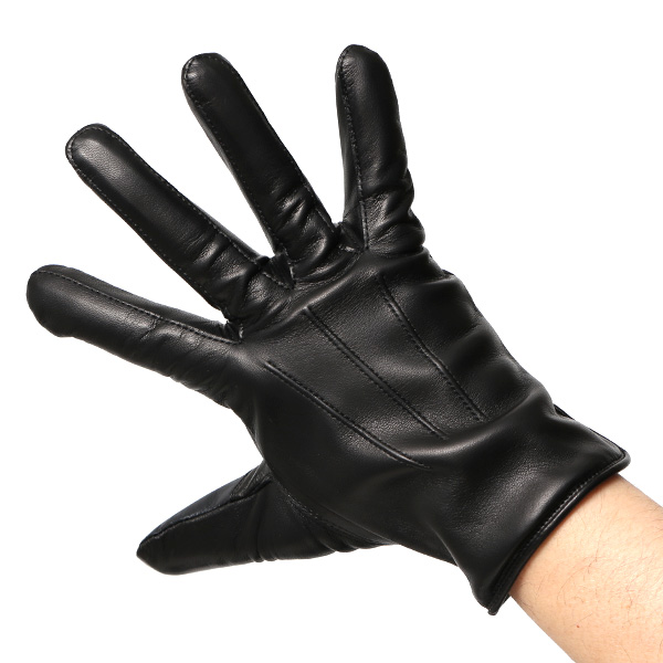  手袋 メンズ 本革 スマホ対応 カシミヤ裏地 ブラック 黒 黒色 仔羊革 日本製 レザー 防寒 グローブ ファッション スーツ フォーマル 通勤 キレイめ KURODA(クロダ)