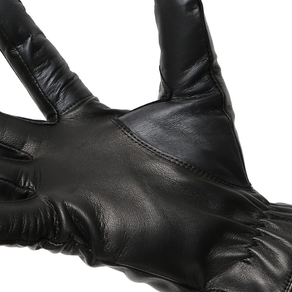  手袋 メンズ 本革 スマホ対応 カシミヤ裏地 ブラック 黒 黒色 仔羊革 日本製 レザー 防寒 グローブ ファッション スーツ フォーマル 通勤 キレイめ KURODA(クロダ)