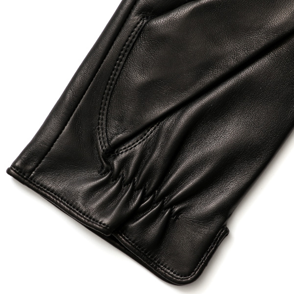  手袋 メンズ 本革 スマホ対応 カシミヤ裏地 ブラック 黒 黒色 仔羊革 日本製 レザー 防寒 グローブ ファッション スーツ フォーマル 通勤 キレイめ KURODA(クロダ)