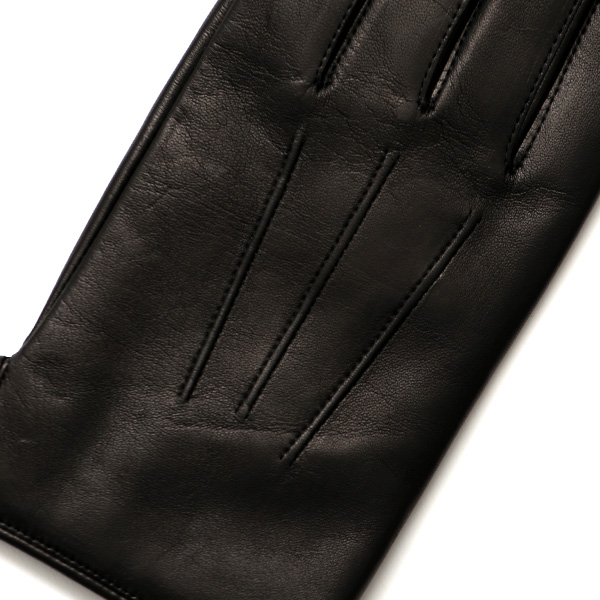  手袋 メンズ 本革 スマホ対応 カシミヤ裏地 ブラック 黒 黒色 仔羊革 日本製 レザー 防寒 グローブ ファッション スーツ フォーマル 通勤 キレイめ KURODA(クロダ)