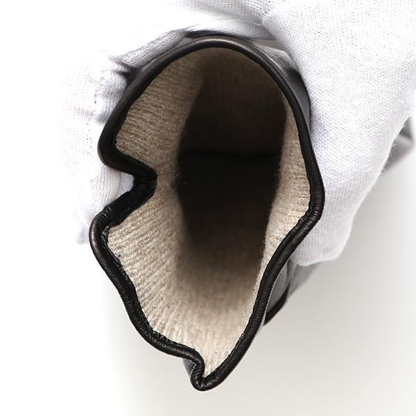  手袋 メンズ 本革 スマホ対応 カシミヤ裏地 ブラック 黒 黒色 仔羊革 日本製 レザー 防寒 グローブ ファッション スーツ フォーマル 通勤 キレイめ KURODA(クロダ)