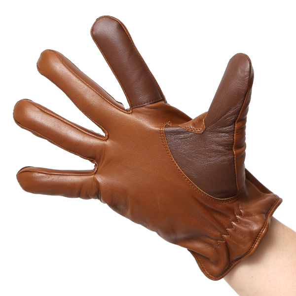 手袋 メンズ 本革 スマホ対応 カシミヤ裏地 ブラウン 茶 茶色 仔羊革 日本製 レザー 防寒 グローブ ファッション スーツ フォーマル 通勤 キレイめ KURODA(クロダ)