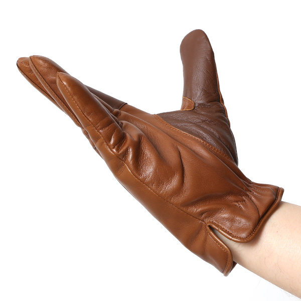 手袋 メンズ 本革 スマホ対応 カシミヤ裏地 ブラウン 茶 茶色 仔羊革 日本製 レザー 防寒 グローブ ファッション スーツ フォーマル 通勤 キレイめ KURODA(クロダ)