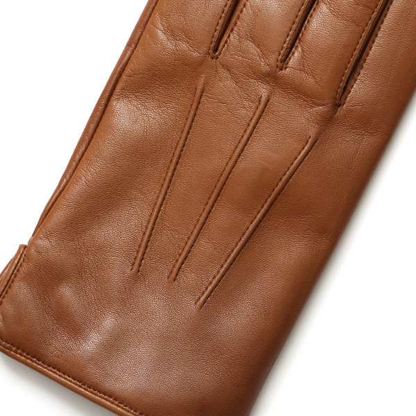 手袋 メンズ 本革 スマホ対応 カシミヤ裏地 ブラウン 茶 茶色 仔羊革 日本製 レザー 防寒 グローブ ファッション スーツ フォーマル 通勤 キレイめ KURODA(クロダ)