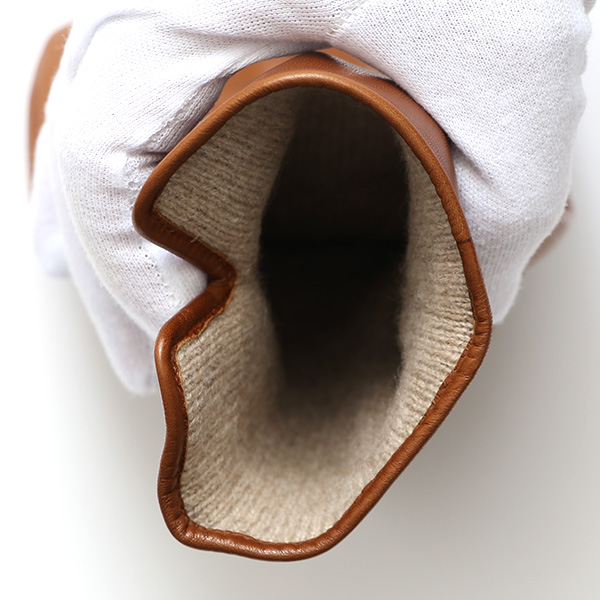 手袋 メンズ 本革 スマホ対応 カシミヤ裏地 ブラウン 茶 茶色 仔羊革 日本製 レザー 防寒 グローブ ファッション スーツ フォーマル 通勤 キレイめ KURODA(クロダ)