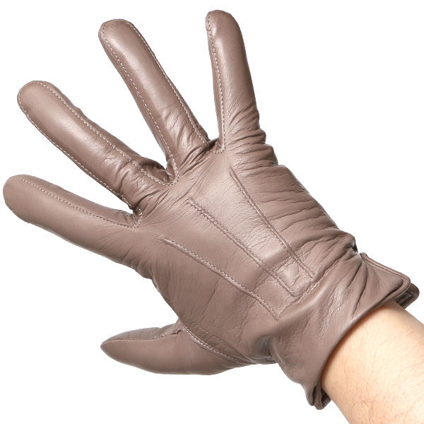  手袋 メンズ 本革 スマホ対応 カシミヤ裏地 グレー グレイ 灰色 仔羊革 日本製 レザー 防寒 グローブ ファッション スーツ フォーマル 通勤 キレイめ KURODA(クロダ)