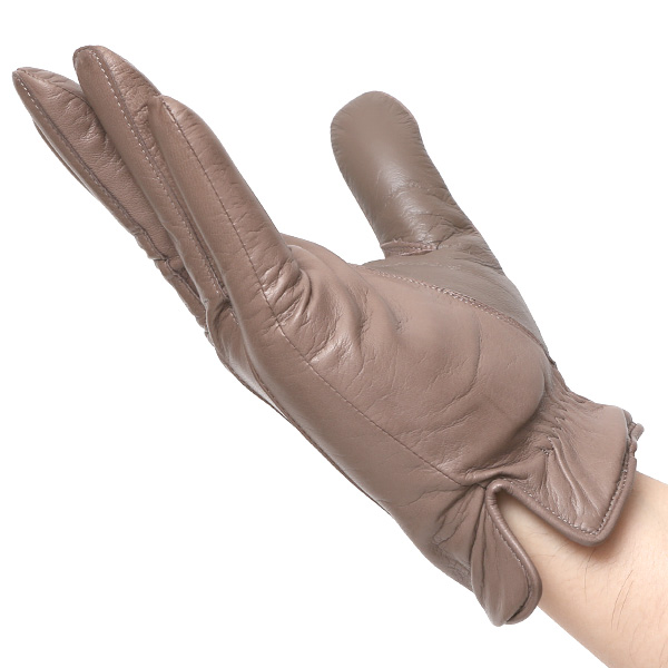  手袋 メンズ 本革 スマホ対応 カシミヤ裏地 グレー グレイ 灰色 仔羊革 日本製 レザー 防寒 グローブ ファッション スーツ フォーマル 通勤 キレイめ KURODA(クロダ)