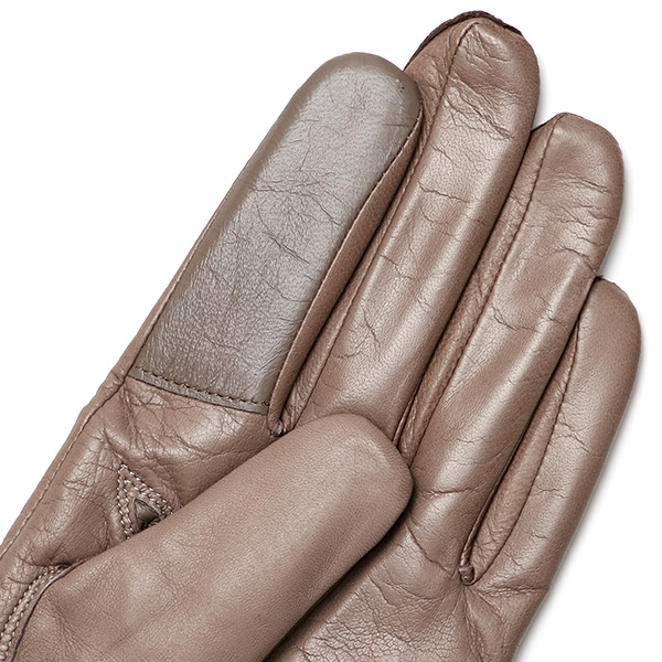  手袋 メンズ 本革 スマホ対応 カシミヤ裏地 グレー グレイ 灰色 仔羊革 日本製 レザー 防寒 グローブ ファッション スーツ フォーマル 通勤 キレイめ KURODA(クロダ)