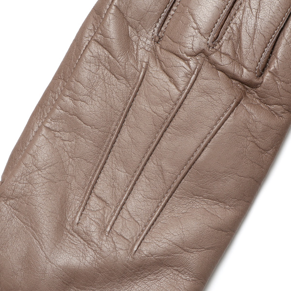  手袋 メンズ 本革 スマホ対応 カシミヤ裏地 グレー グレイ 灰色 仔羊革 日本製 レザー 防寒 グローブ ファッション スーツ フォーマル 通勤 キレイめ KURODA(クロダ)