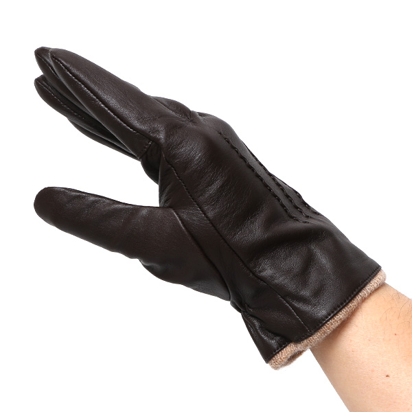  KURODA(クロダ) 手袋 メンズ 防寒 本革 スマホ対応 ダークブラウン ブラウン 茶 茶色 レザー グローブ 高級 夫 旦那 プレゼント ギフト 通勤 スーツ