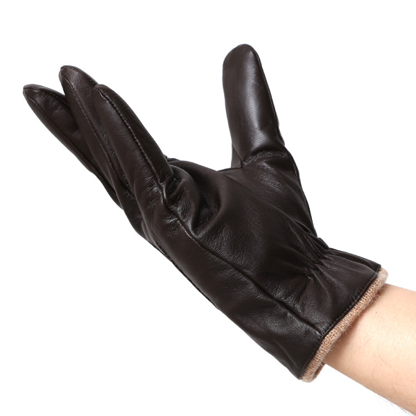  KURODA(クロダ) 手袋 メンズ 防寒 本革 スマホ対応 ダークブラウン ブラウン 茶 茶色 レザー グローブ 高級 夫 旦那 プレゼント ギフト 通勤 スーツ