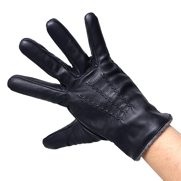 KURODA(クロダ) 手袋 メンズ 防寒 本革 スマホ対応 ブルー ネイビー 青色 レザー グローブ 高級 夫 旦那 プレゼント ギフト 通勤 スーツ