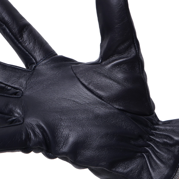 KURODA(クロダ) 手袋 メンズ 防寒 本革 スマホ対応 ブルー ネイビー 青色 レザー グローブ 高級 夫 旦那 プレゼント ギフト 通勤 スーツ