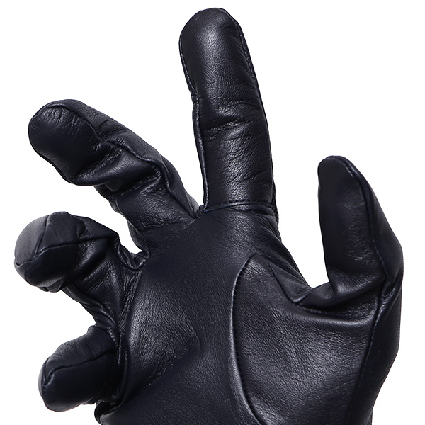 KURODA(クロダ) 手袋 メンズ 防寒 本革 スマホ対応 ブルー ネイビー 青色 レザー グローブ 高級 夫 旦那 プレゼント ギフト 通勤 スーツ